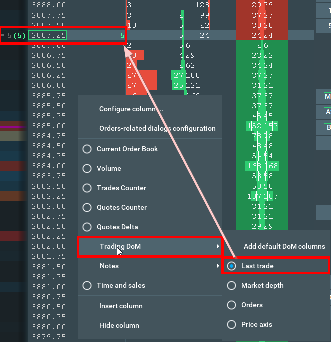 Trading DOM - Last trade column.png